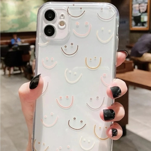⚠️Clearance🫧iPhone 13/Pro/Pro Max Cute Smiley Face Clear iPhone Case Brand New - Picture 2 of 4